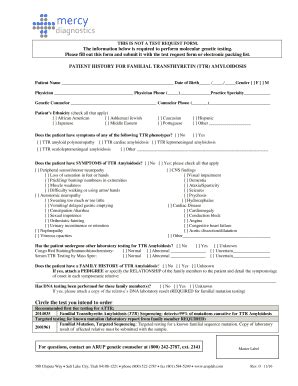 Fillable Online Ttr Amyloidosis Arup Lab Test Directory Fax Email