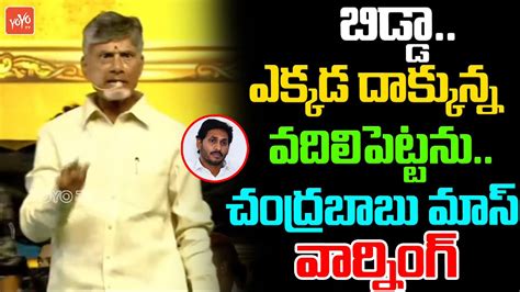 ఎకకడ దకకనన వదలపటటన Chandrababu Naidu Mass Warning To YS