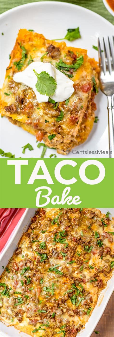 Cheesy Taco Bake Recipe The Shortcut Kitchen