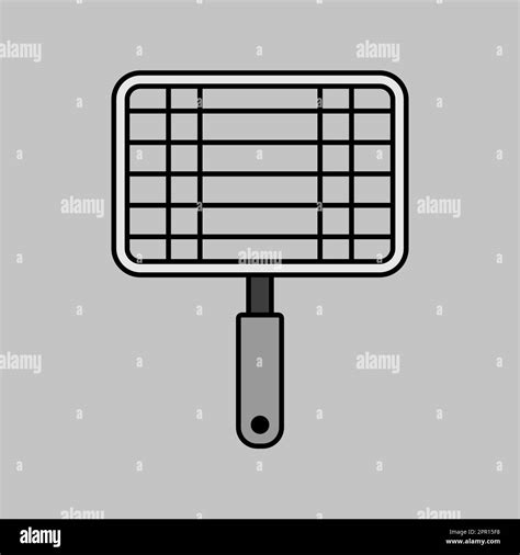 Barbecue Grill Steel Grid Vector Icon Stock Vector Image Art Alamy