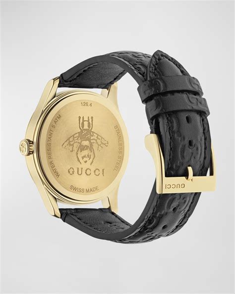 Gucci Men's 38mm Leather Logo Watch | Neiman Marcus