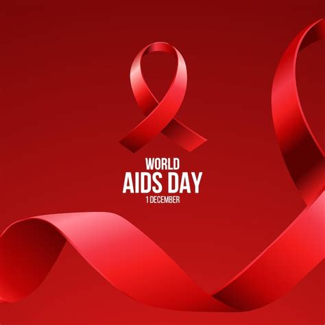 Dia Mundial Da Aids Fita Vermelha S Mbolo De Paz Cor Elegante