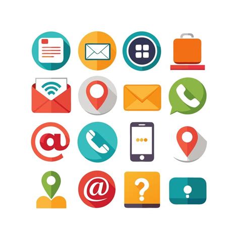 Premium Vector | Contact Us icon set collection for websites and mobile ...