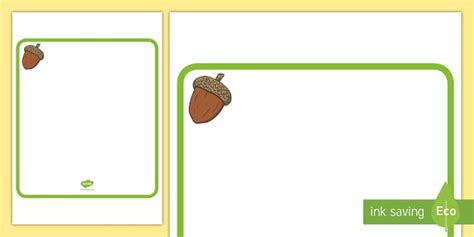 Free Acorn Themed Editable Classroom Area Display Sign