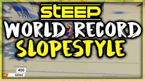 STEEP Slopestyle World Record Score 56 439 By SniiKz YouTube