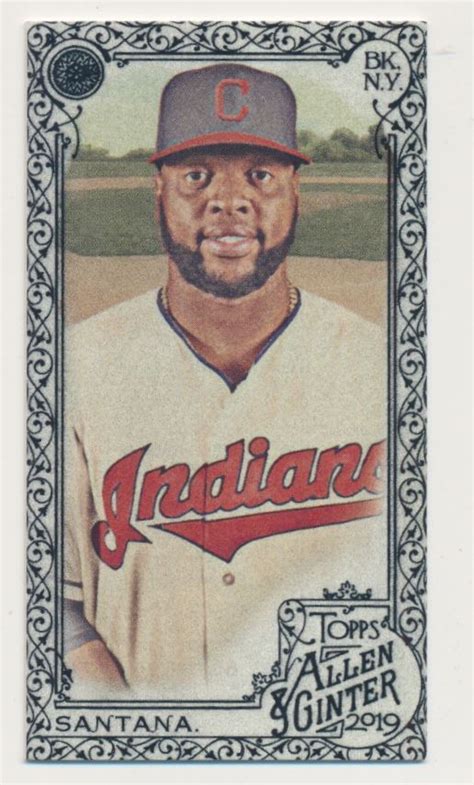 Topps Allen And Ginter Mini Black Border Carlos Santana Ebay