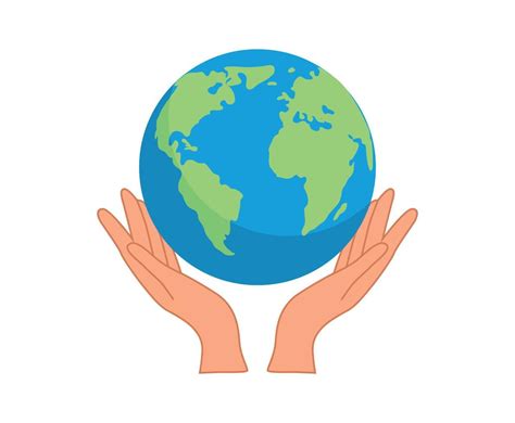 Hands Close The Planet From Pollution Save The Planet A Small Process