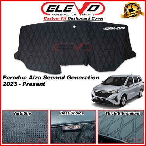 Perodua Alza Elevo Dashboard Cover Custom Fit Non Slip Black