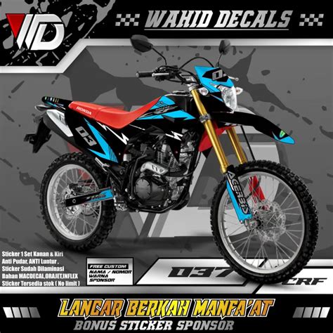 037 Decal Stiker Motor Crf Full Body Bisa Riques Ganti Warnadesain