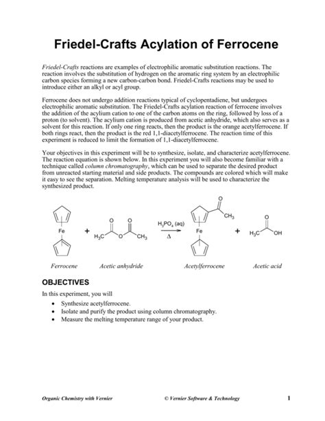 14 Friedel Crafts Acylation Of Ferrocene