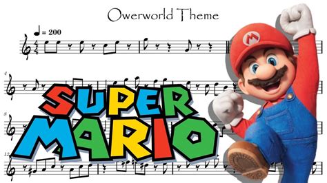 Owerworld Theme From Super Mario Bros Violin Sheet Music YouTube