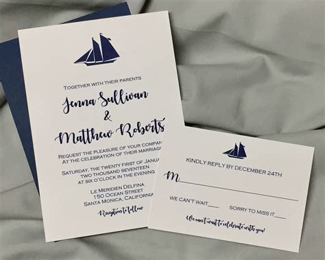 Nautical Wedding Invitation 14 Examples Illustrator Word Pages Photoshop Publisher