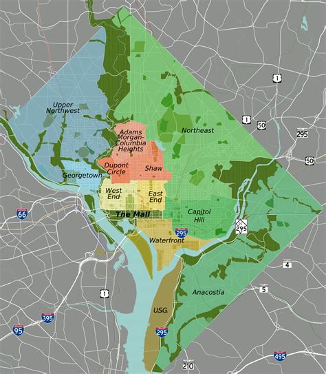 File Dc Districts Map Grouped Png Wikitravel Shared