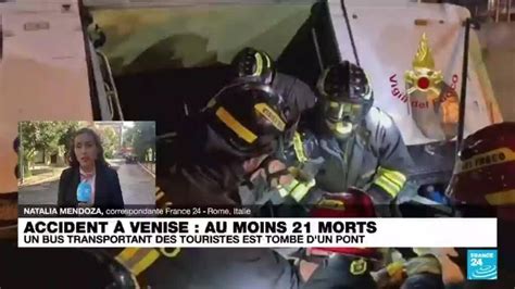 Accident à Venise au moins 21 morts après la chute d un bus