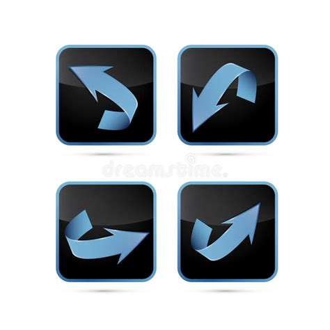 Blue Abstract Arrows Set Stock Vector Illustration Of Marker 37852060