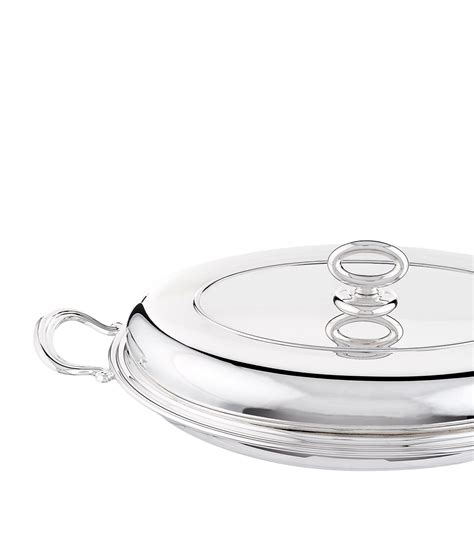 Greggio Silver Plated Georgian Oval Serving Dish X Cm Harrods Us