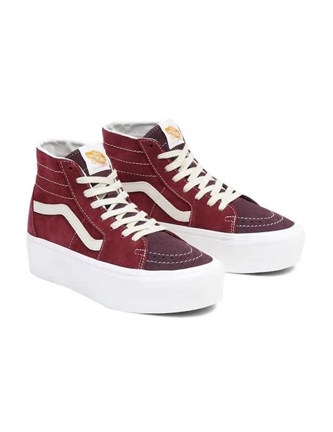 Zapatilla Mujer Vans Sk8 HI Tapered Stackfo Granat