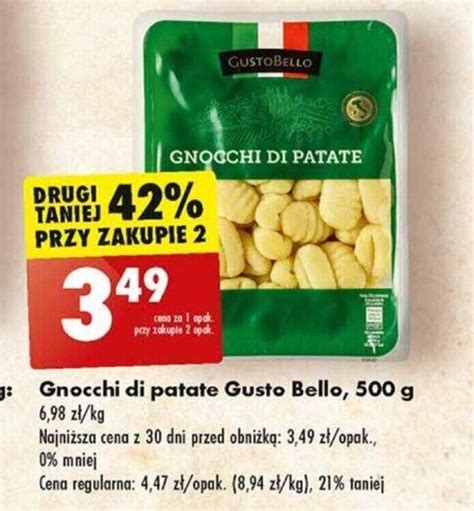 Promocja Gnocchi Di Patate Gusto Bello 500 G W Biedronka