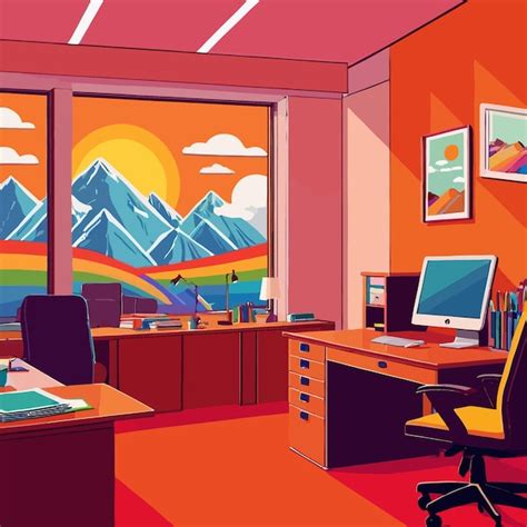 Premium Vector Rainbow Inside Office Showing Corporate Diversity And Inclusiveness In Business