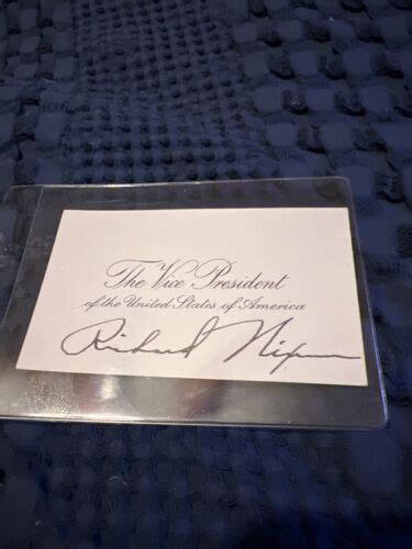 Vice President Richard Nixon Rare Autographed Signed Official White