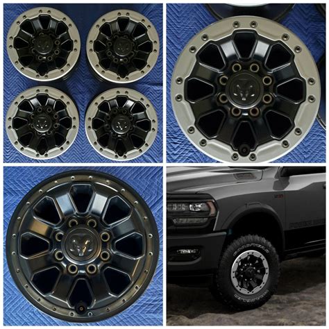 Ram 2500 Power Wagon Oem 17 Beadlock Wheels 75th Anniversary 2021 Rare Set1 Parts For Sale