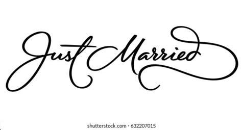 Just married graphics Royalty Free Stock SVG Vector