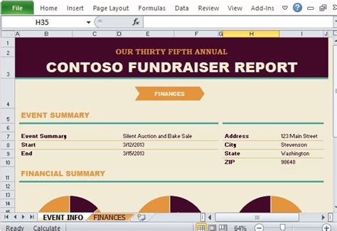 Fundraising Report Template New Creative Template Ideas