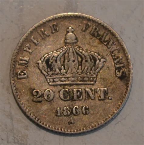 Ancienne Monnaie De Centimes Napol On Iii En Argent De A R F