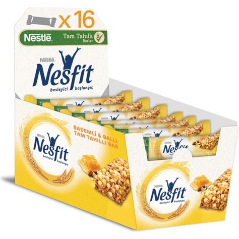 Nestlé Nesfit Ballı Bademli Tam Tahıllı Bar 16 lı 16x23 5 gr Fiyatı