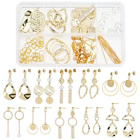 SUNNYCLUE DIY Geometry Drop Earring Making Kits Including Teardrop