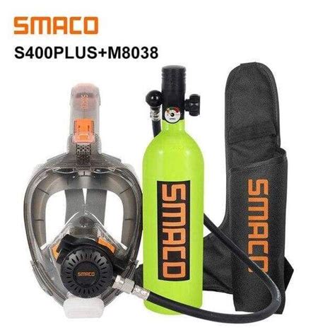 SMACO S400 PLUS Mini bouteille de plongée sous marine et masque à