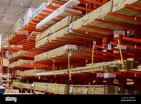 Home Depot Improvement Store Of Lumber Section Stock Photo Alamy