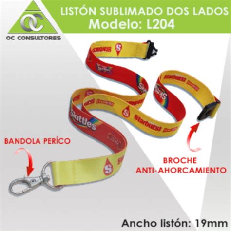 Cordones Para Gafetes Personalizados Sublimados Oc Credenciales