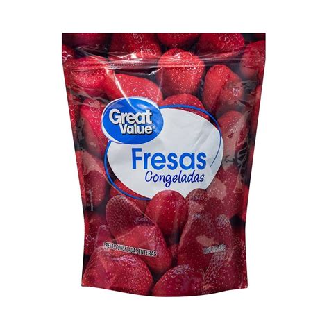 Fresas Great Value Enteras Congeladas 907 G Walmart