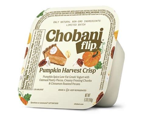 Chobani Flip Pumpkin Harvest Greek Yogurt 4 Pack Aldi USA