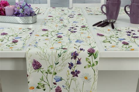 Frühjahr Sommer Abwaschbare Tischdecke frisches Blumen Motiv