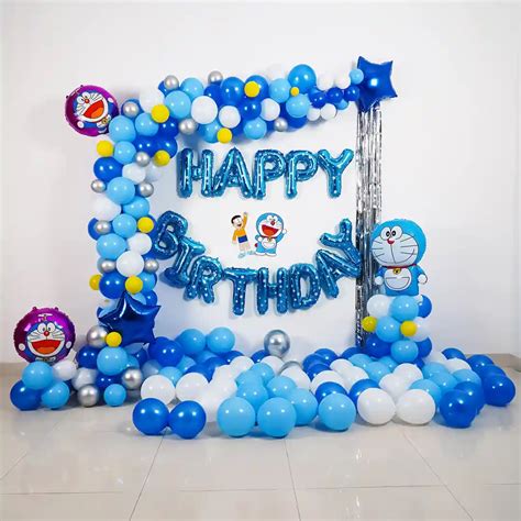 Doraemon Theme Birthday Decor Balloon Decorations In Lucknow Togetherv