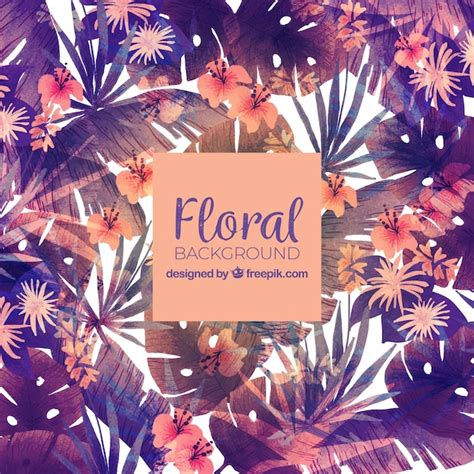 Fondo Floral Colorido En Estilo Acuarela Vector Gratis