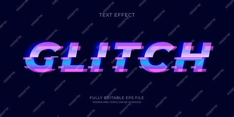 Premium Vector Realistic Glitch Text Effect