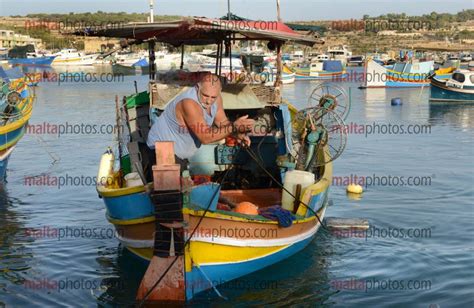 Fishing Lampuki Marsaxlokk Fisherman Luzzu Traditional Boat Malta Photos