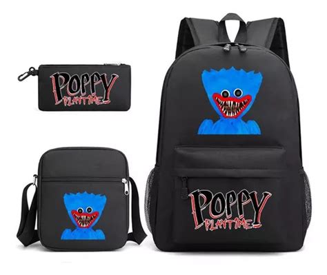 Mochila Con Accesorios Poppy Playtime Huggy Wuggy 3 Piezas Cuotas