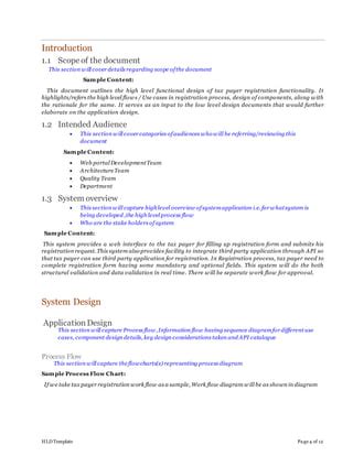High level design document template | PDF | Free Download