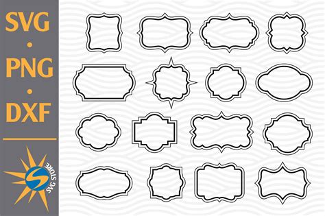 Vintage Frame Svg Bundle Decorative Border Svg Label Frames