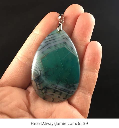 Green Dragon Veins Agate Stone Jewelry Pendant DuCFkV8GlHo