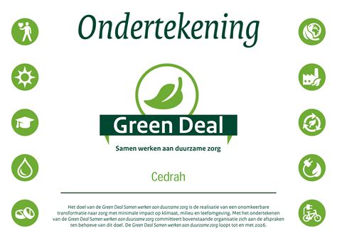 Cedrah Tekent Green Deal Zorg Cedrah