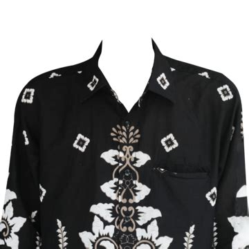 Photo Of Long Sleeve Batik Cream And Black Indonesian Batik Passport