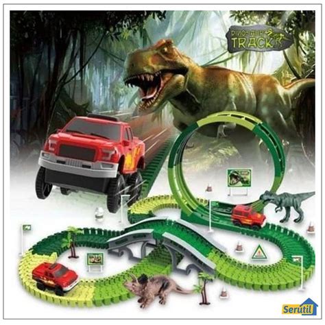 Entre No Mundo De Aventuras A Pista De Carrinho E Dinossauro