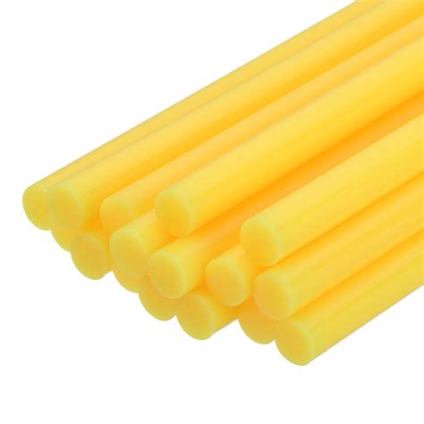 Pack Mini Hot Glue Sticks Dia X Long EVA Glue Gun Sticks Light Yellow For DIY
