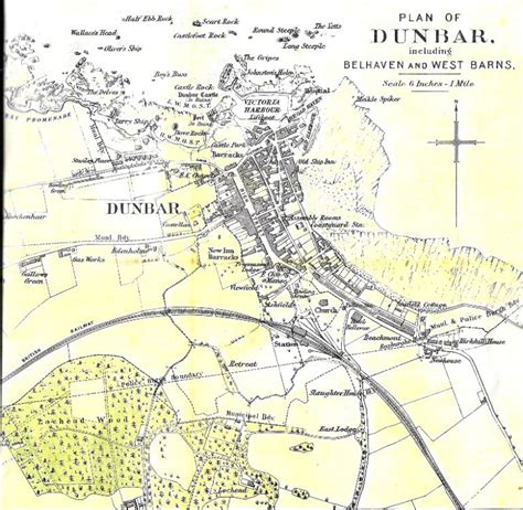 plan  dunbar including belhaven  west barns dunbar history society