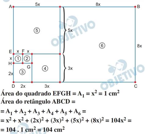 O Ret Ngulo Abcd Da Figura Foi Decomposto Em Seis Fatec Estuda